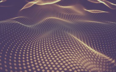 Çokgen alanı düşük Poli koyu arka plan, 3d render