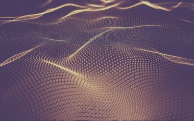 Çokgen alanı düşük Poli koyu arka plan, 3d render