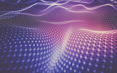 Çokgen alanı düşük Poli koyu arka plan, 3d render