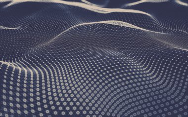 Çokgen alanı düşük Poli koyu arka plan, 3d render
