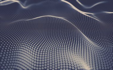 Çokgen alanı düşük Poli koyu arka plan, 3d render