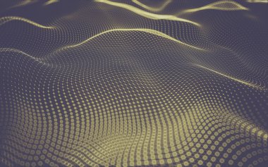 Çokgen alanı düşük Poli koyu arka plan, 3d render