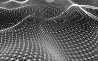 Çokgen alanı düşük Poli koyu arka plan, 3d render