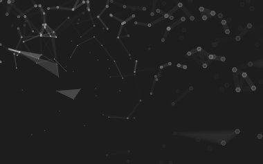 Çokgen alanı düşük Poli koyu arka plan, 3d render