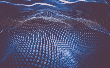 Çokgen alanı düşük Poli koyu arka plan, 3d render