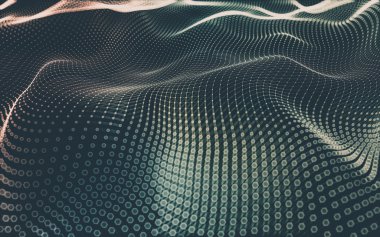 Çokgen alanı düşük Poli koyu arka plan, 3d render