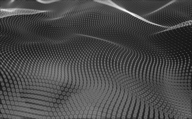 Çokgen alanı düşük Poli koyu arka plan, 3d render