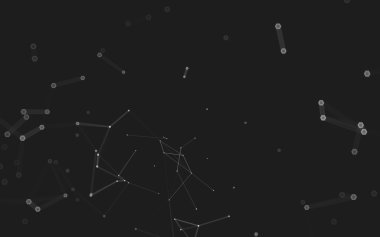 Çokgen alanı düşük Poli koyu arka plan, 3d render