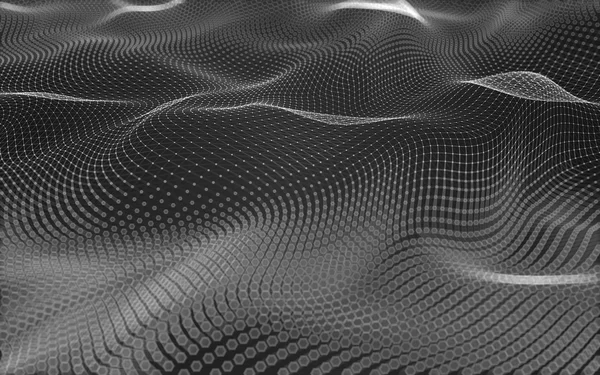 Abstracte veelhoekige ruimte laag poly donkere achtergrond, 3D-rendering — Stockfoto