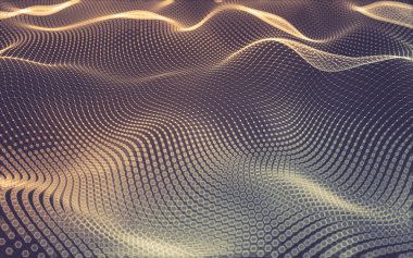 Çokgen alanı düşük Poli koyu arka plan, 3d render