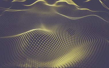 Çokgen alanı düşük Poli koyu arka plan, 3d render