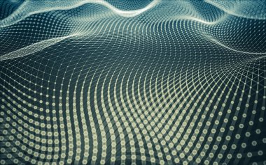 Çokgen alanı düşük Poli koyu arka plan, 3d render