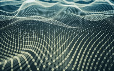 Çokgen alanı düşük Poli koyu arka plan, 3d render