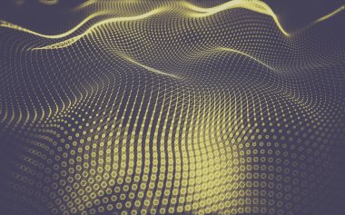 Çokgen alanı düşük Poli koyu arka plan, 3d render