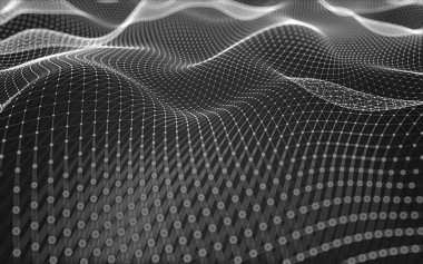 Çokgen alanı düşük Poli koyu arka plan, 3d render