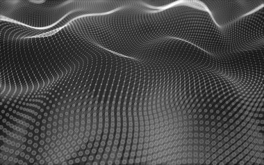 Çokgen alanı düşük Poli koyu arka plan, 3d render