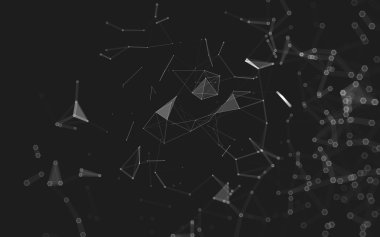 Çokgen alanı düşük Poli koyu arka plan, 3d render