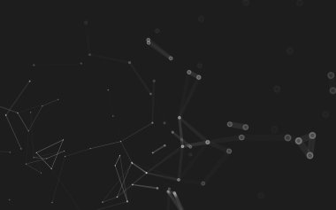 Çokgen alanı düşük Poli koyu arka plan, 3d render