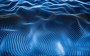 Çokgen alanı düşük Poli koyu arka plan, 3d render