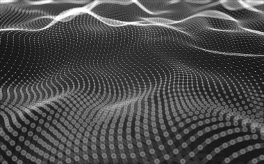 Çokgen alanı düşük Poli koyu arka plan, 3d render