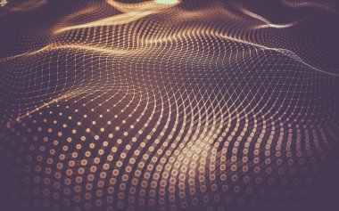 Çokgen alanı düşük Poli koyu arka plan, 3d render