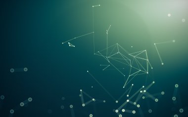 Çokgen alanı düşük Poli koyu arka plan, 3d render