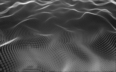 Çokgen alanı düşük Poli koyu arka plan, 3d render