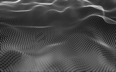 Çokgen alanı düşük Poli koyu arka plan, 3d render