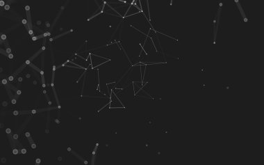 Çokgen alanı düşük Poli koyu arka plan, 3d render