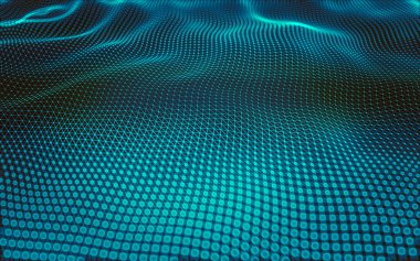 Çokgen alanı düşük Poli koyu arka plan, 3d render