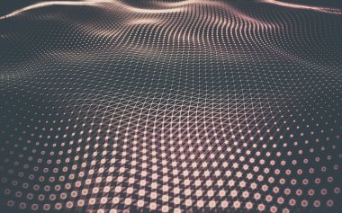 Çokgen alanı düşük Poli koyu arka plan, 3d render