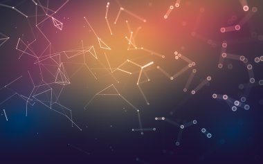 Çokgen alanı düşük Poli koyu arka plan, 3d render