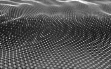 Çokgen alanı düşük Poli koyu arka plan, 3d render