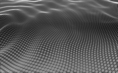 Çokgen alanı düşük Poli koyu arka plan, 3d render