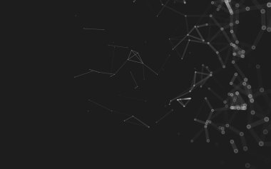 Çokgen alanı düşük Poli koyu arka plan, 3d render