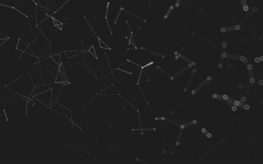 Çokgen alanı düşük Poli koyu arka plan, 3d render