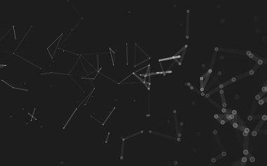 Çokgen alanı düşük Poli koyu arka plan, 3d render