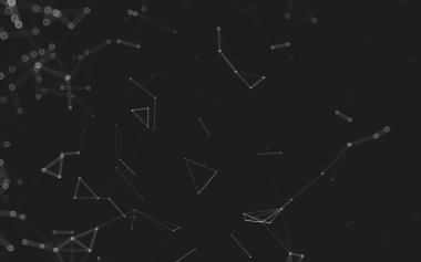 Çokgen alanı düşük Poli koyu arka plan, 3d render