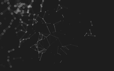 Çokgen alanı düşük Poli koyu arka plan, 3d render