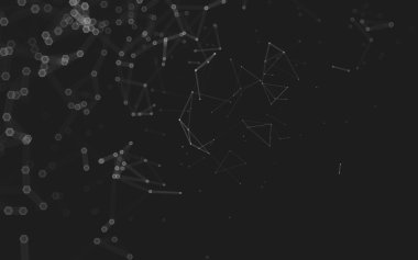 Çokgen alanı düşük Poli koyu arka plan, 3d render