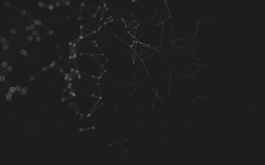 Çokgen alanı düşük Poli koyu arka plan, 3d render