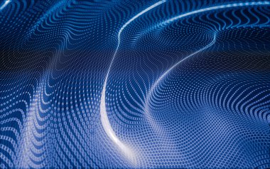 Çokgen alanı düşük Poli koyu arka plan, 3d render