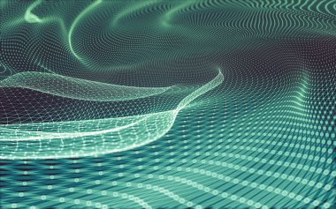 Çokgen alanı düşük Poli koyu arka plan, 3d render