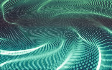 Çokgen alanı düşük Poli koyu arka plan, 3d render