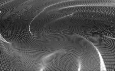 Çokgen alanı düşük Poli koyu arka plan, 3d render