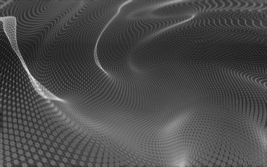 Çokgen alanı düşük Poli koyu arka plan, 3d render