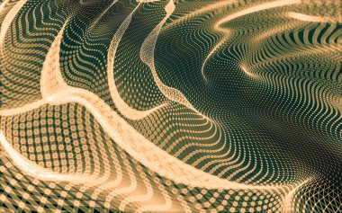 Çokgen alanı düşük Poli koyu arka plan, 3d render