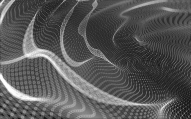 Çokgen alanı düşük Poli koyu arka plan, 3d render