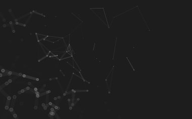 Çokgen alanı düşük Poli koyu arka plan, 3d render