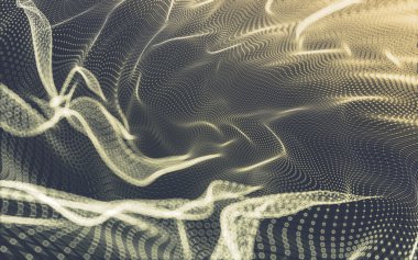 Çokgen alanı düşük Poli koyu arka plan, 3d render